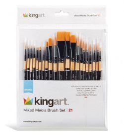 *25 KINGART - ENSEMBLE DE 21 PINCEAUX MÉDIAS MIXTE